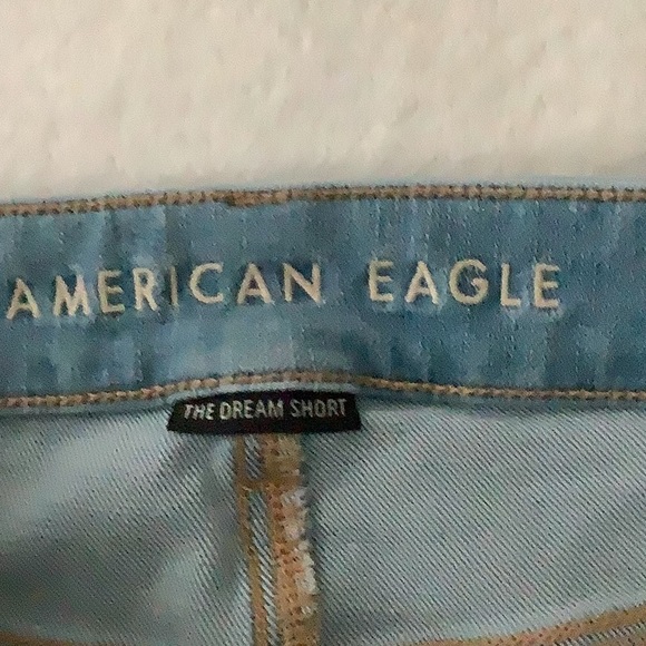 AE MIDI Ripped Light Wash Blue Denim Dream Shorts - Picture 6 of 10